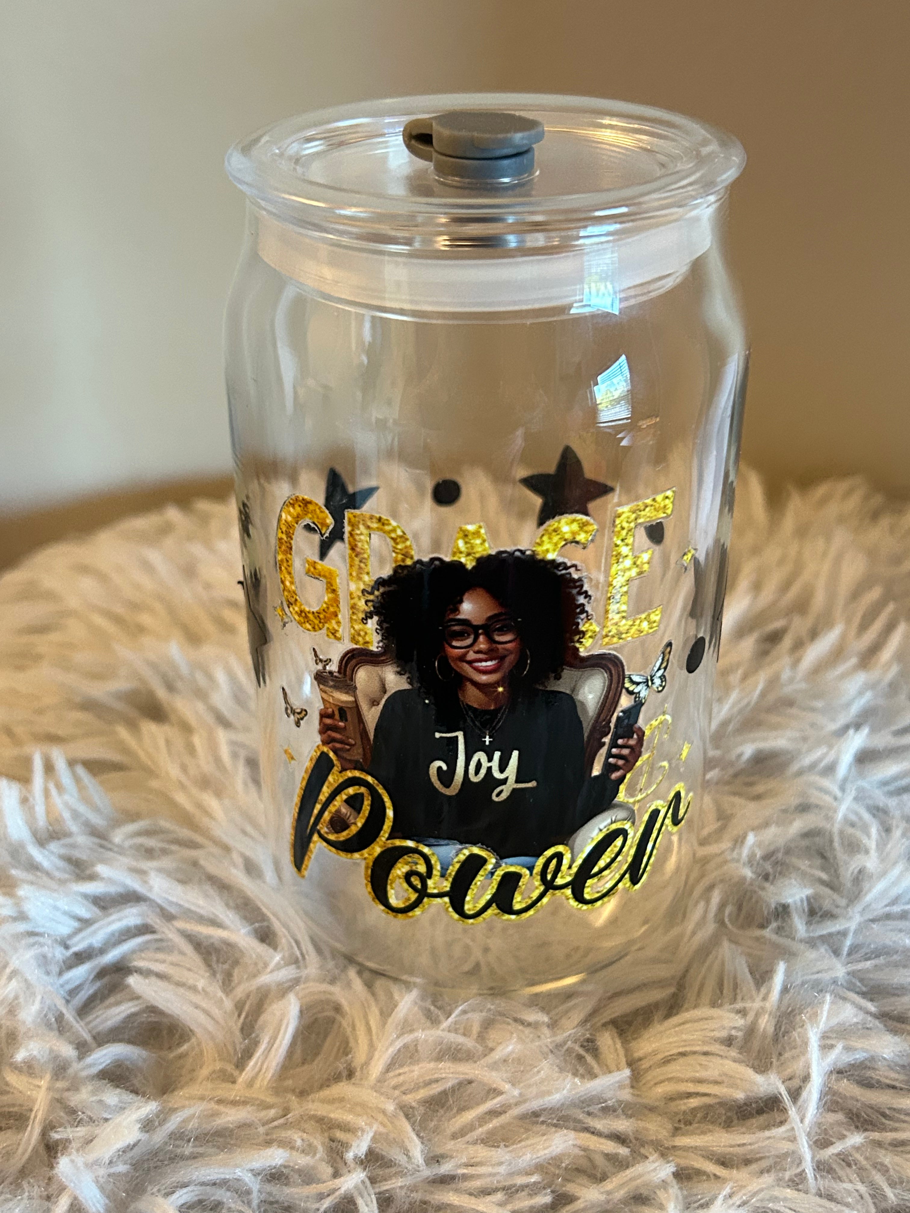 Grace & Power Glass Tumbler